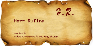 Herr Rufina névjegykártya